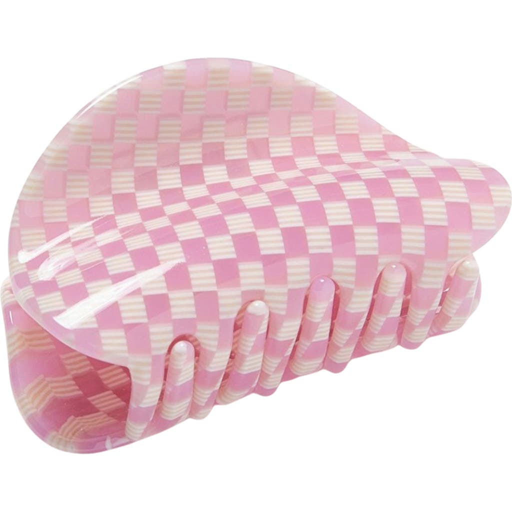 Chunks Suki Check Jawbreaker Claw Clip In Pink/white