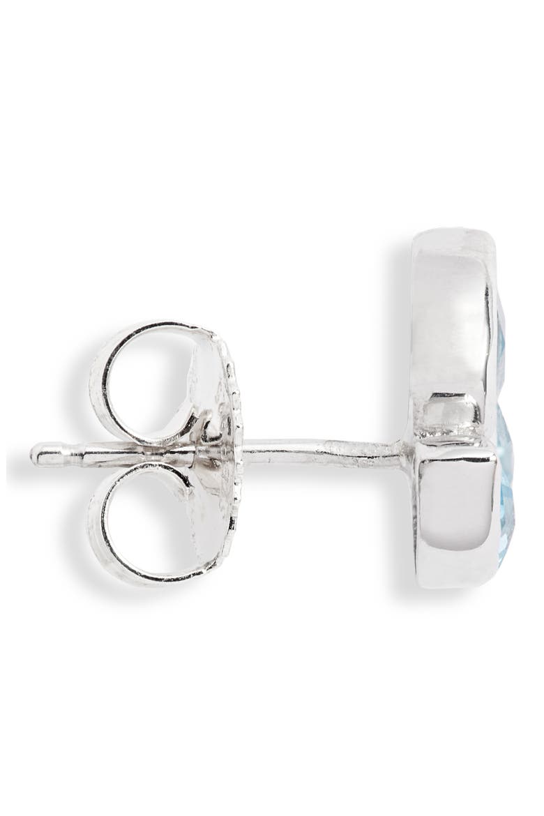 Micro Bouquet White Topaz Post Earrings, Alternate, color, BLUE TOPAZ