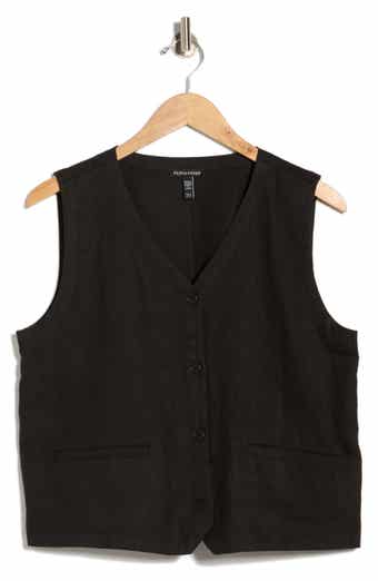 Eileen Fisher V-Neck Organic Linen Vest