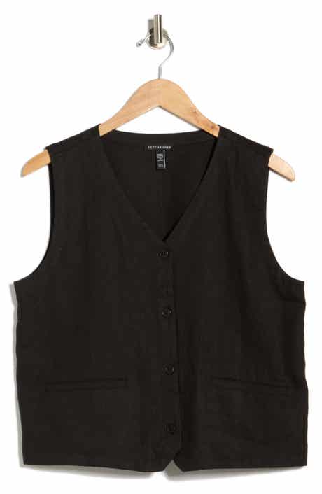 Eileen Fisher V-Neck Organic Linen Vest