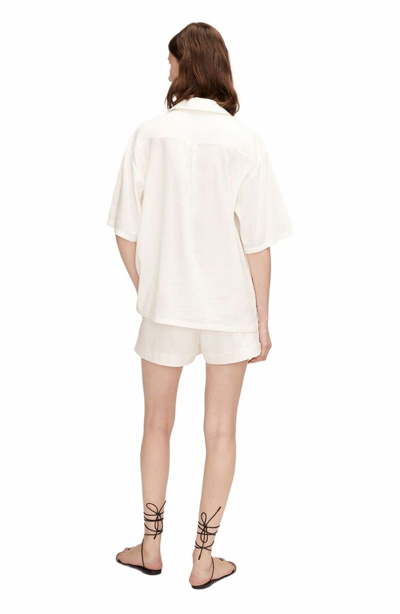 Rebecca Taylor Pajama Linen Short, Alternate, color, Full Moon