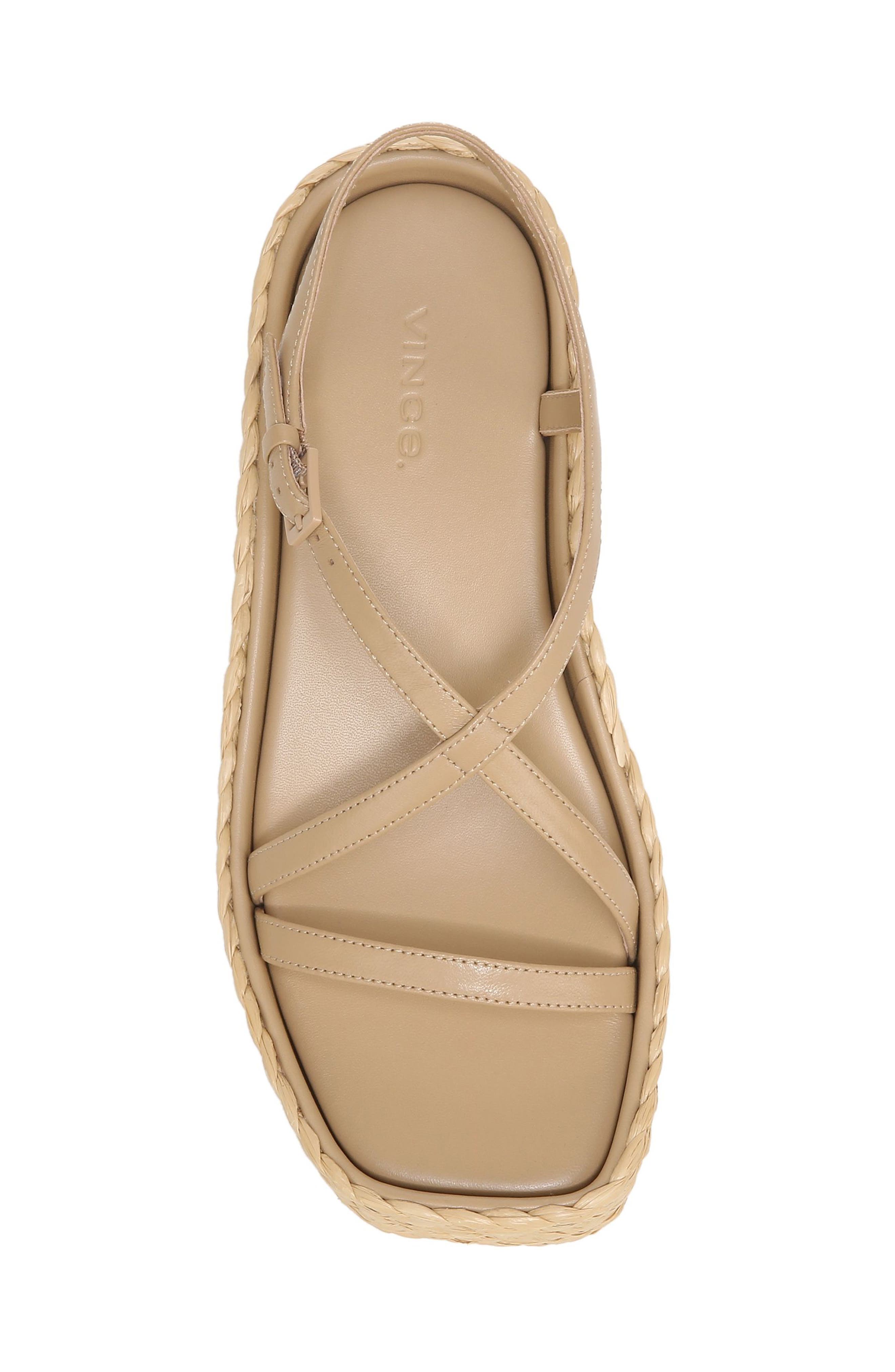 Vince Maxine Raffia Platform Strappy Sandal, Alternate, color, 