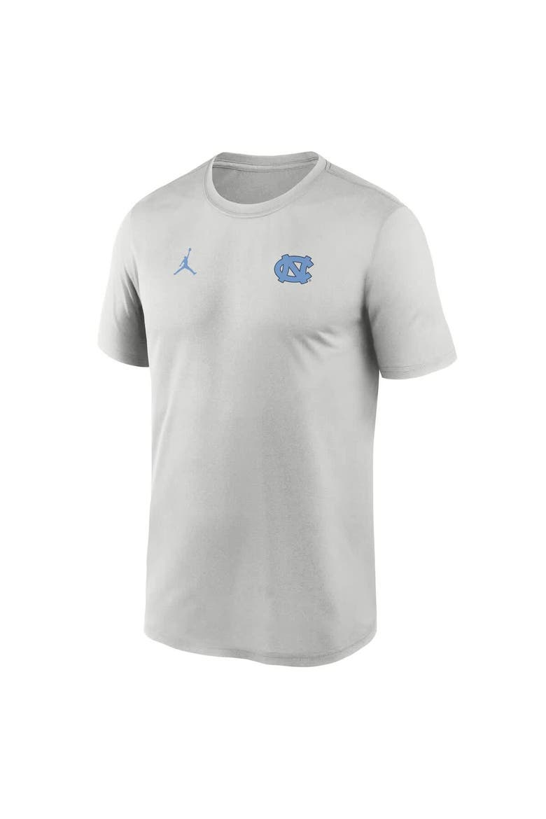 Men's Jordan Brand Gray North Carolina Tar Heels 2025 Sideline Small Logo Legend Performance T-Shirt, Alternate, color, Gray