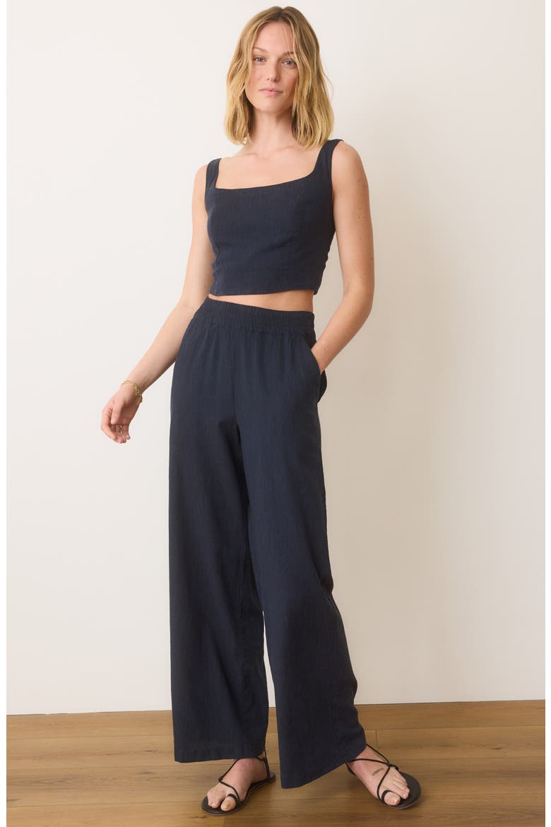 Zoe Crop Hemp Blend Camisole, Alternate, color, INDIA INK