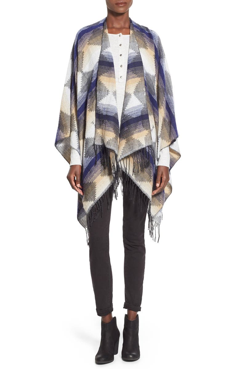 BP. Geo Pattern Poncho, Main, color,