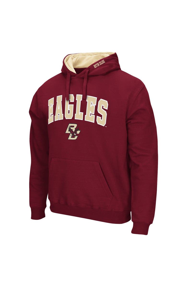 COLOSSEUM Men's Colosseum Maroon Boston College Eagles Arch and Logo Pullover Hoodie, Alternate, color, Maroon