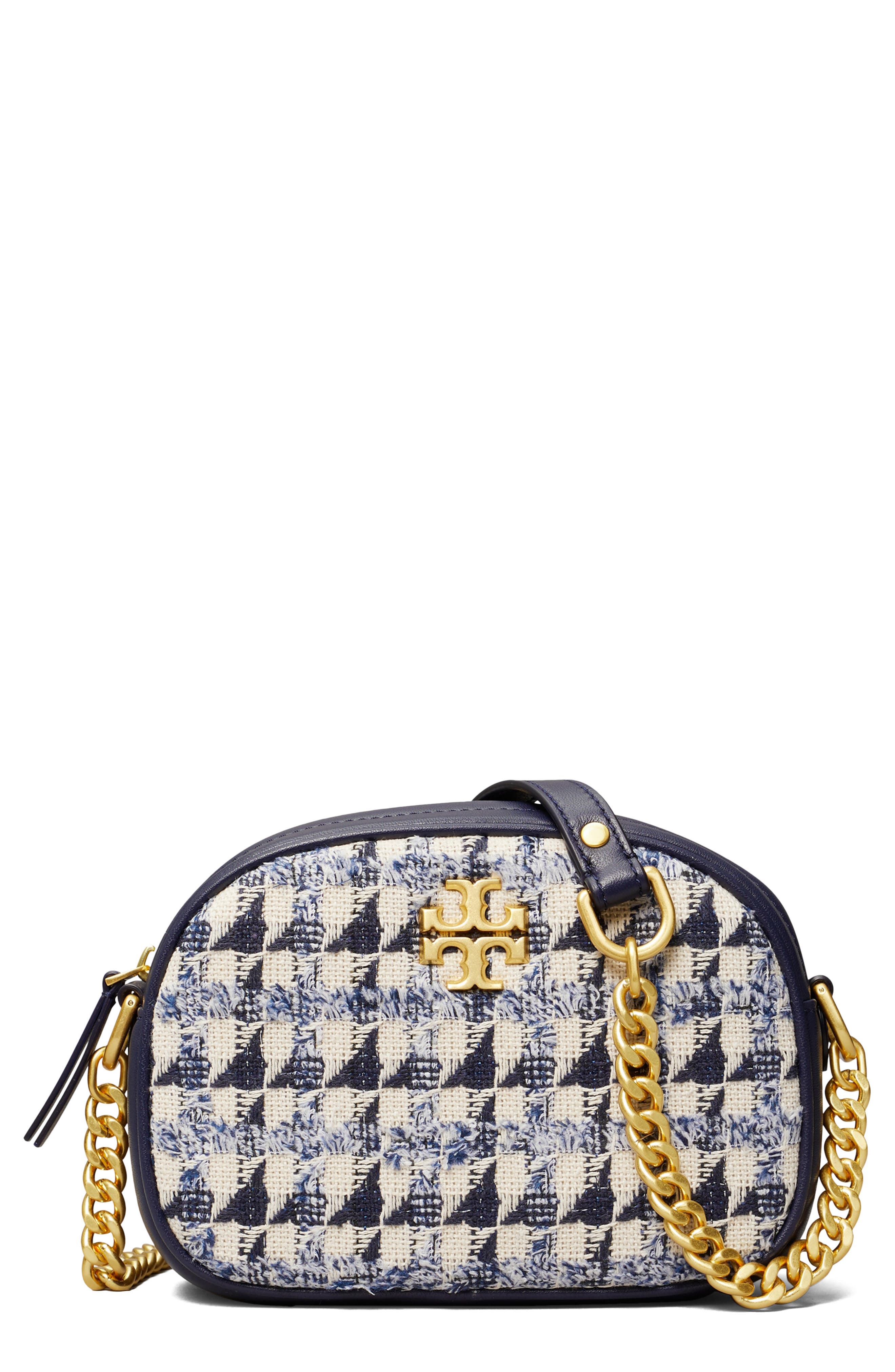 Tory Burch Small Kira Chevron Tweed Camera Bag, Main, color, 