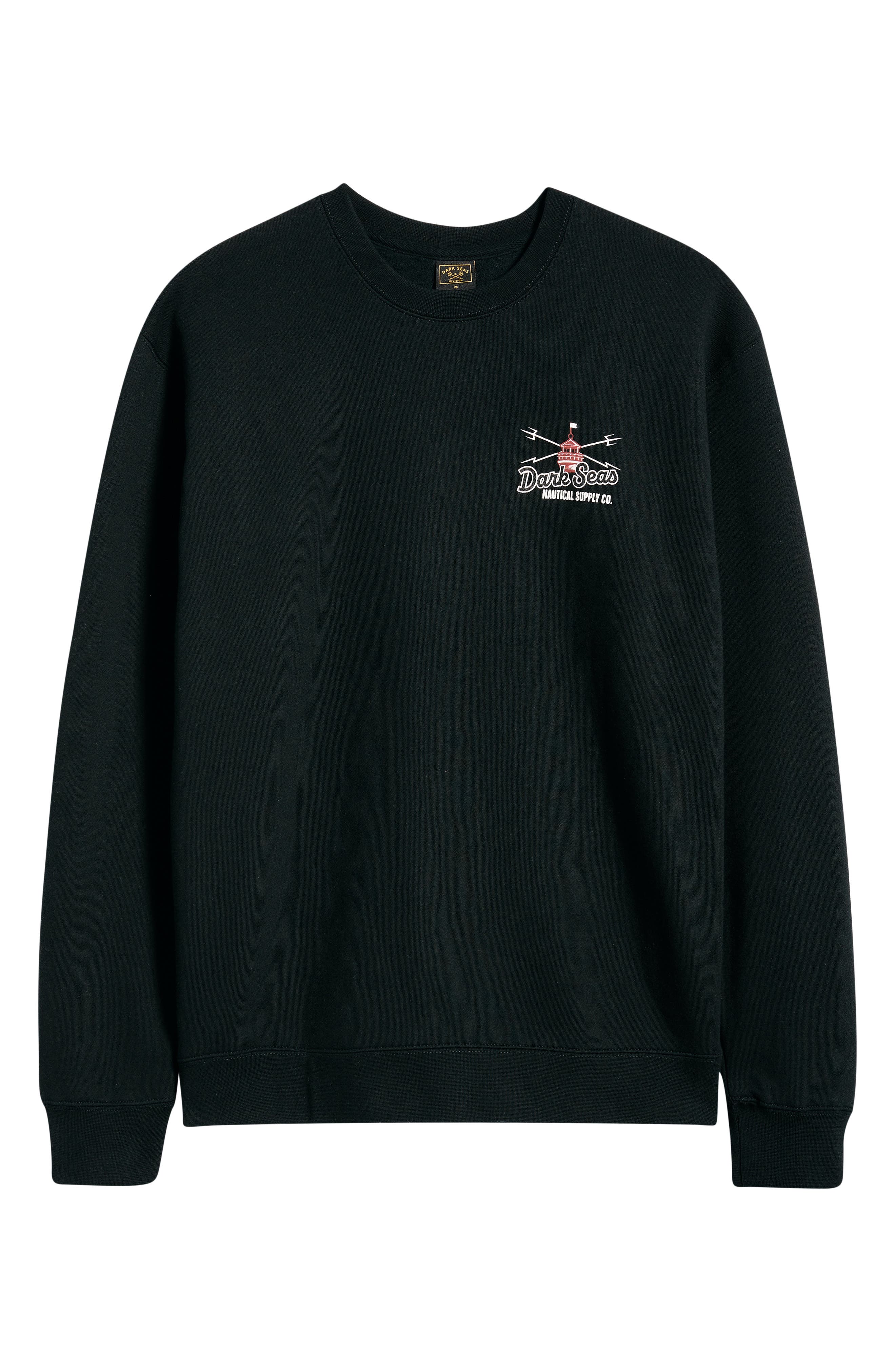Dark Seas Beacon Logo Graphic Fleece Sweatshirt In Black