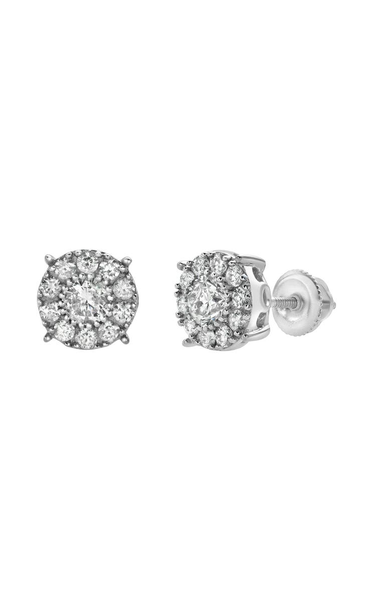 LuvMyJewelry RShack 14K Gold Diamond Stud Earrings - 0.78ct., Main, color, 14K White Gold