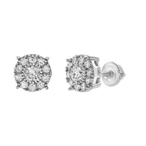 RShack 14K Gold Diamond Stud Earrings - 0.78ct.