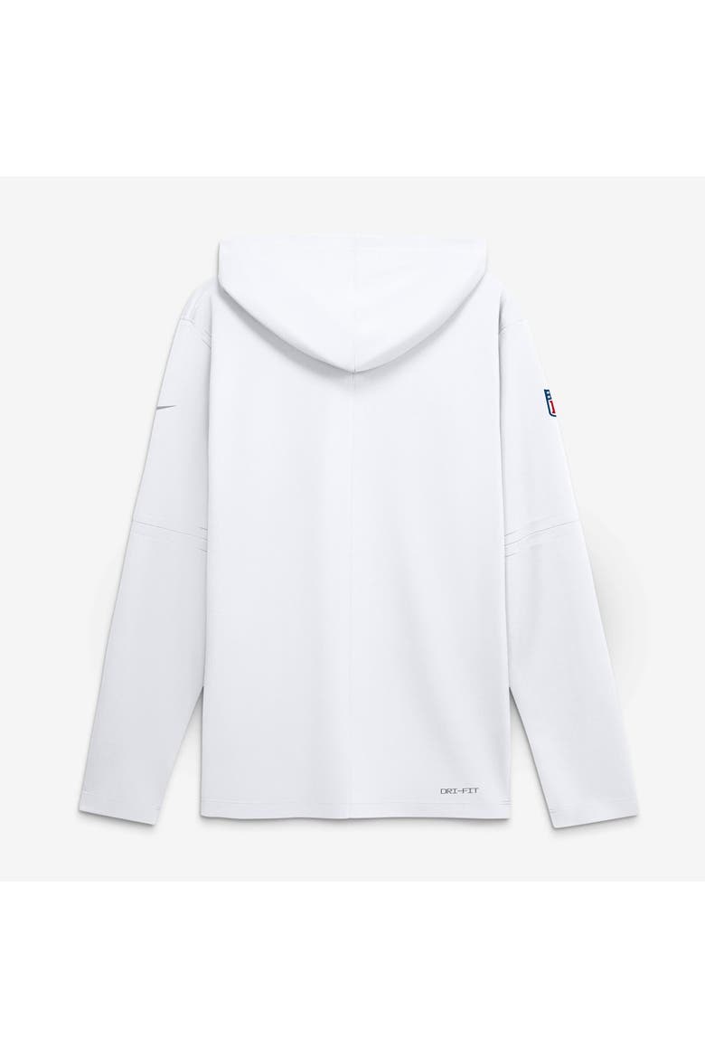 Men's Nike Los Angeles Rams Fearsome White Sideline Lightweight Long Sleeve Hooded Dri-FIT T-Shirt, Alternate, color, White