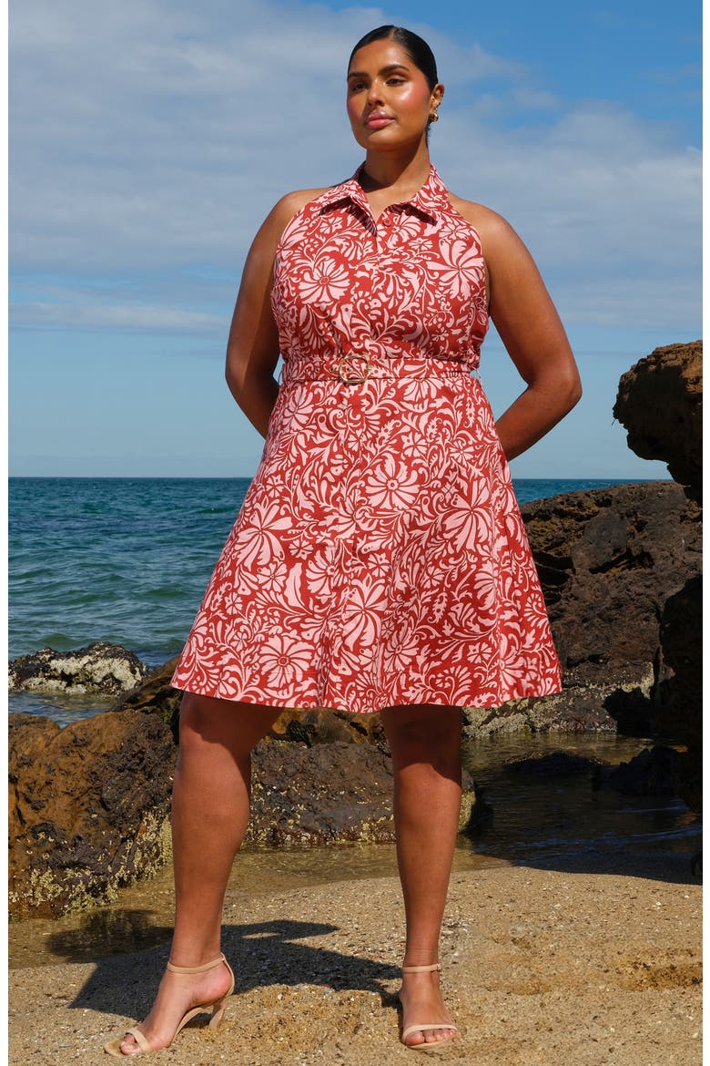 Bellavie Belted Shirtdress, Alternate, color, ROSEWOOD