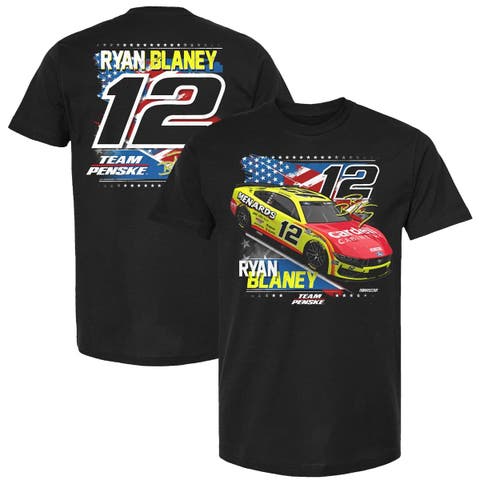 Men's Team Penske Black Ryan Blaney Menards Patriotic Car T-Shirt