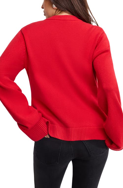 Good American Button Front Knit Cardigan Chili001 In Red