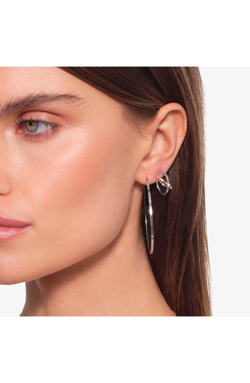 LANA LANA DIAMOND CROSSOVER HOOP EARRINGS