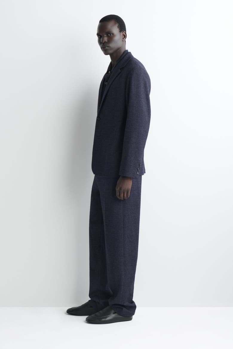 Unstructured Jersey Blazer, Alternate, color, NAVY MÉLANGE