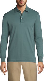 Lands' End Long Sleeve Cotton Supima Polo Shirt