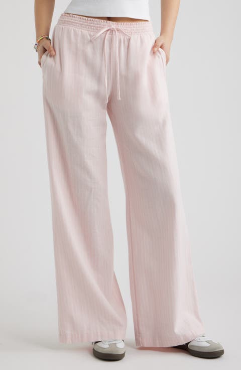 Linen Blend Beach Pants