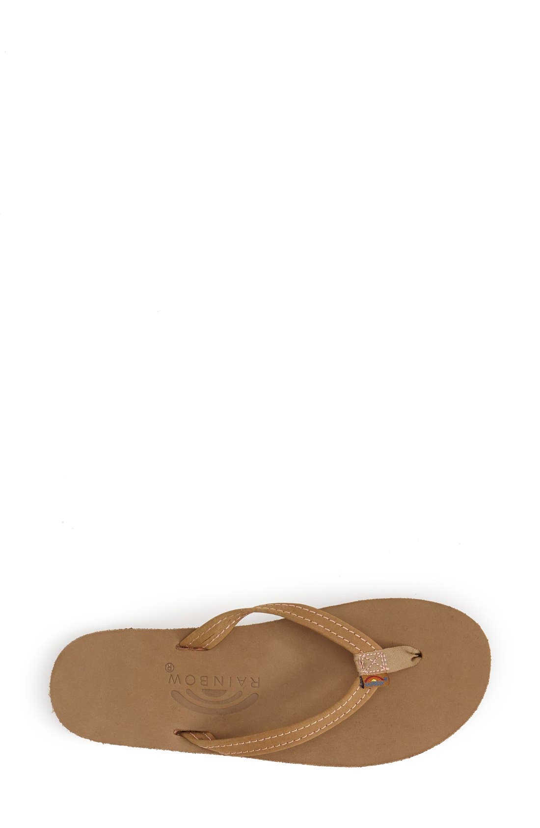 Rainbow Double Layer Thong Sandal, Alternate, color, MELON