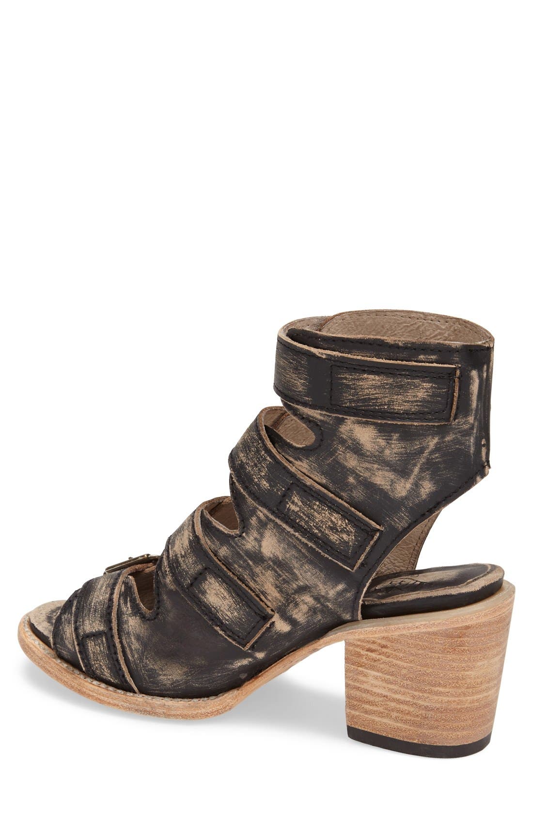 Freebird by Steven 'Quail' Open Toe Leather Bootie, Alternate, color, 