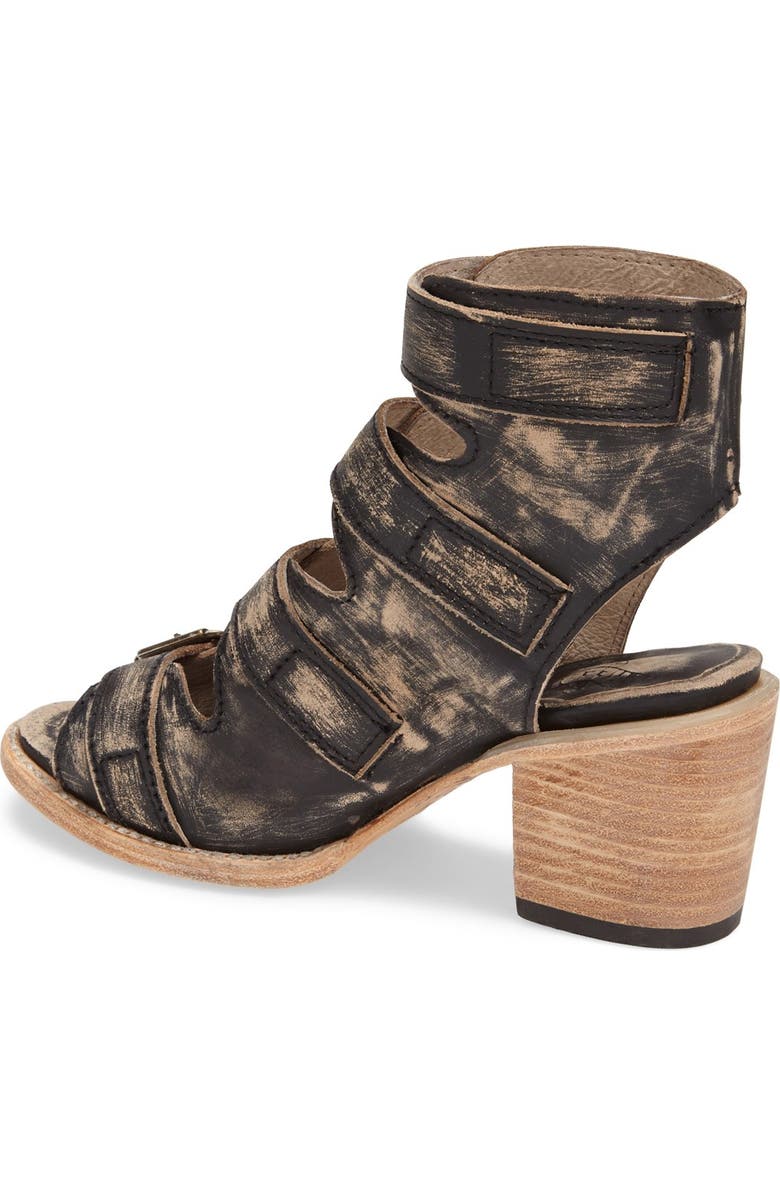 Freebird by Steven 'Quail' Open Toe Leather Bootie, Alternate, color,