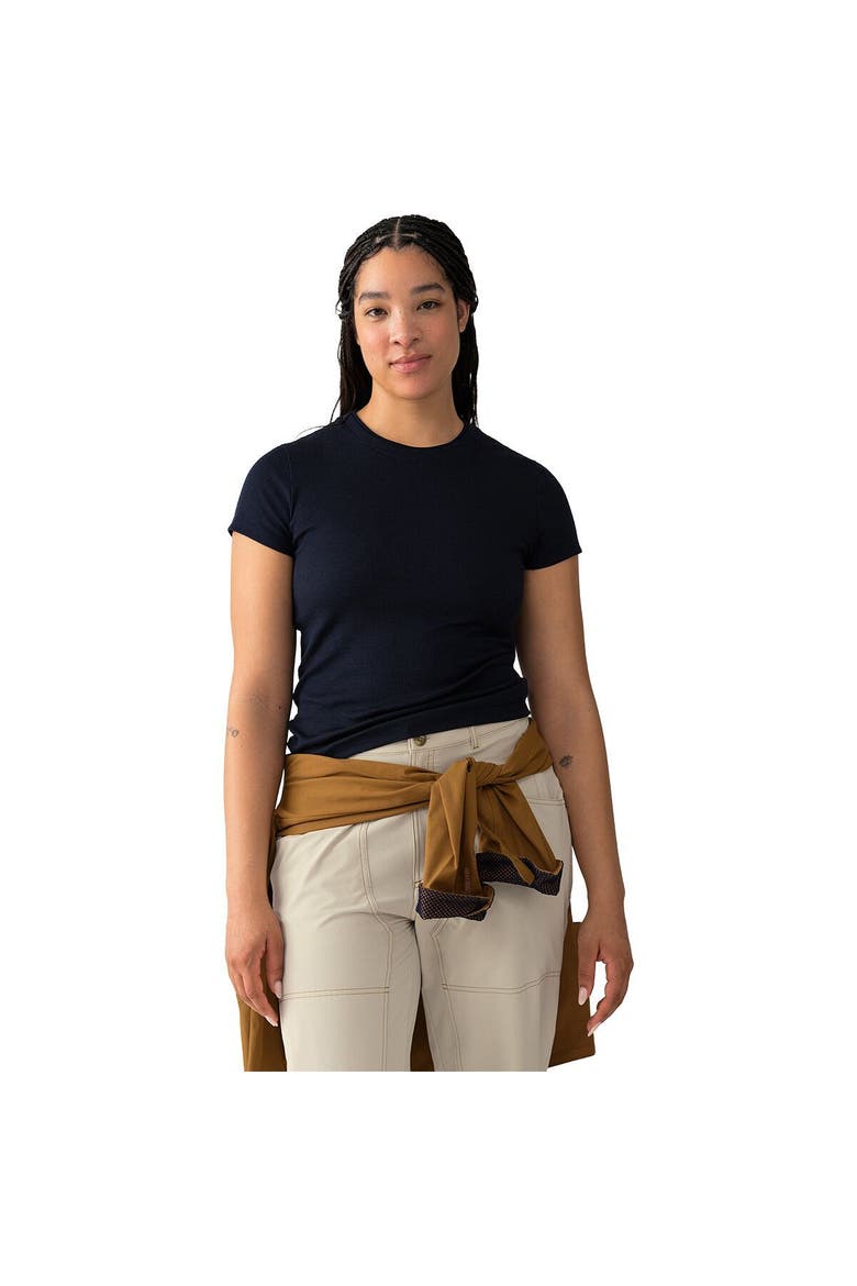 Ribbed Merino T-Shirt - Women's, Main, color, Woad