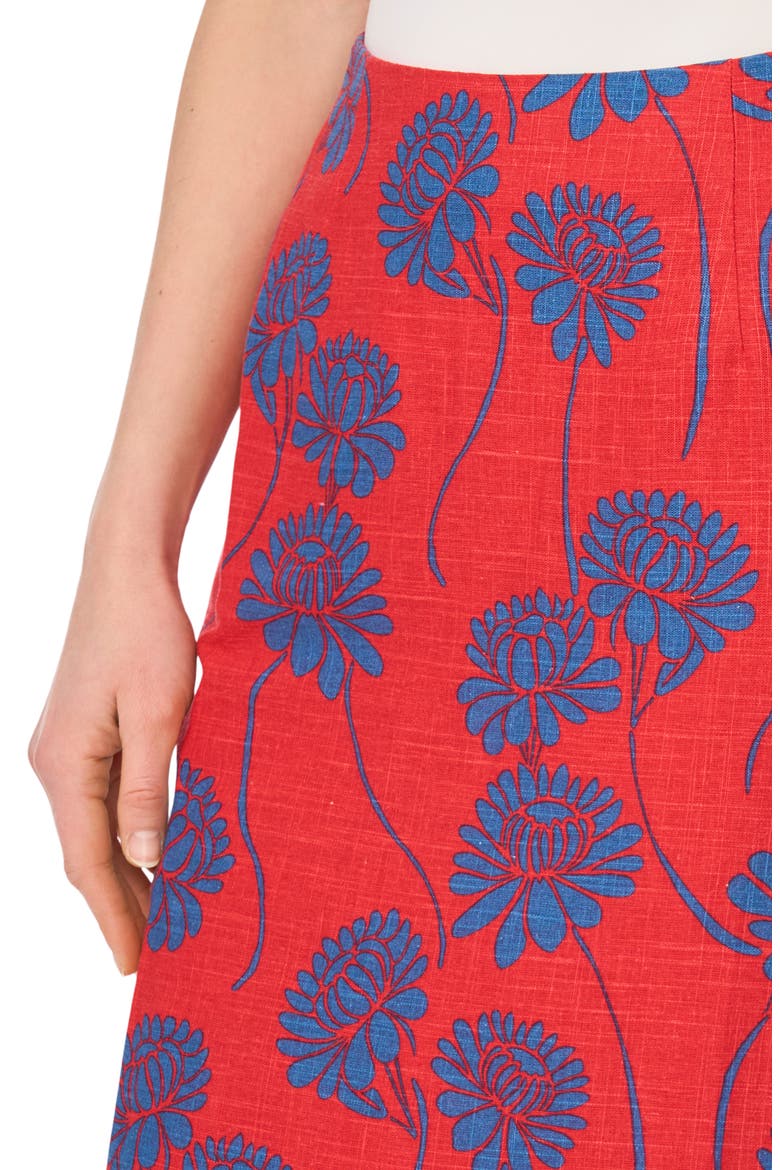 Column Midi Skirt, Alternate, color, AURA ORANGE