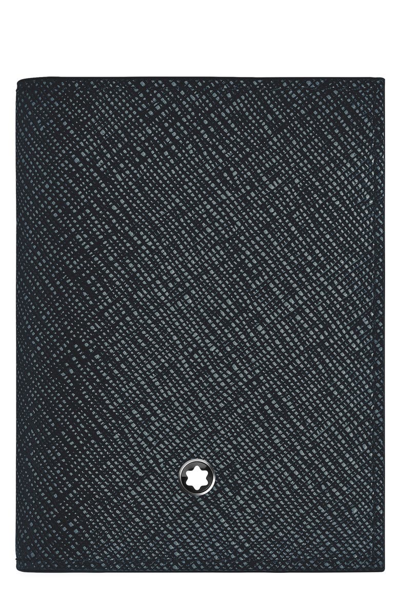 Sartorial Leather Bifold Card Holder, Main, color, TWEED BLUE