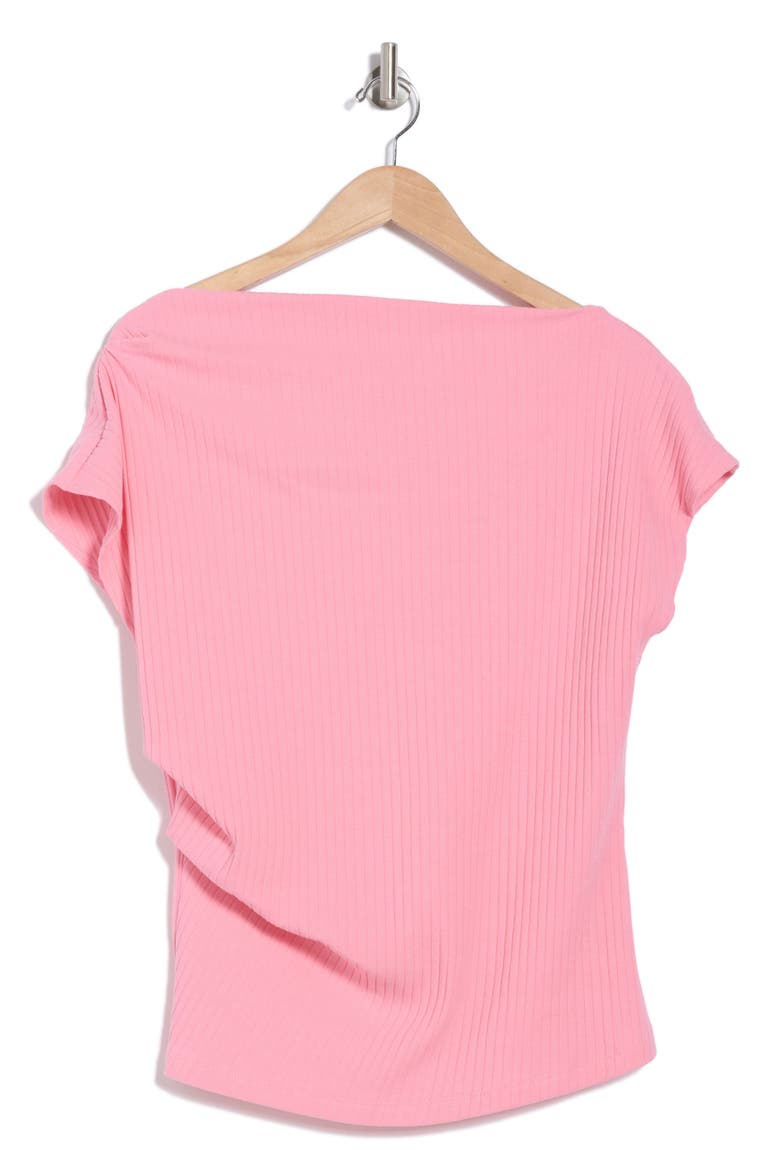 Ribbed Stretch Cotton Top, Alternate, color, PINK
