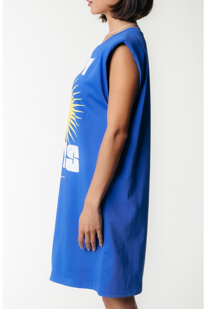 Sunny Days Padded Dress SL, Alternate, color, Med. Denim Blue