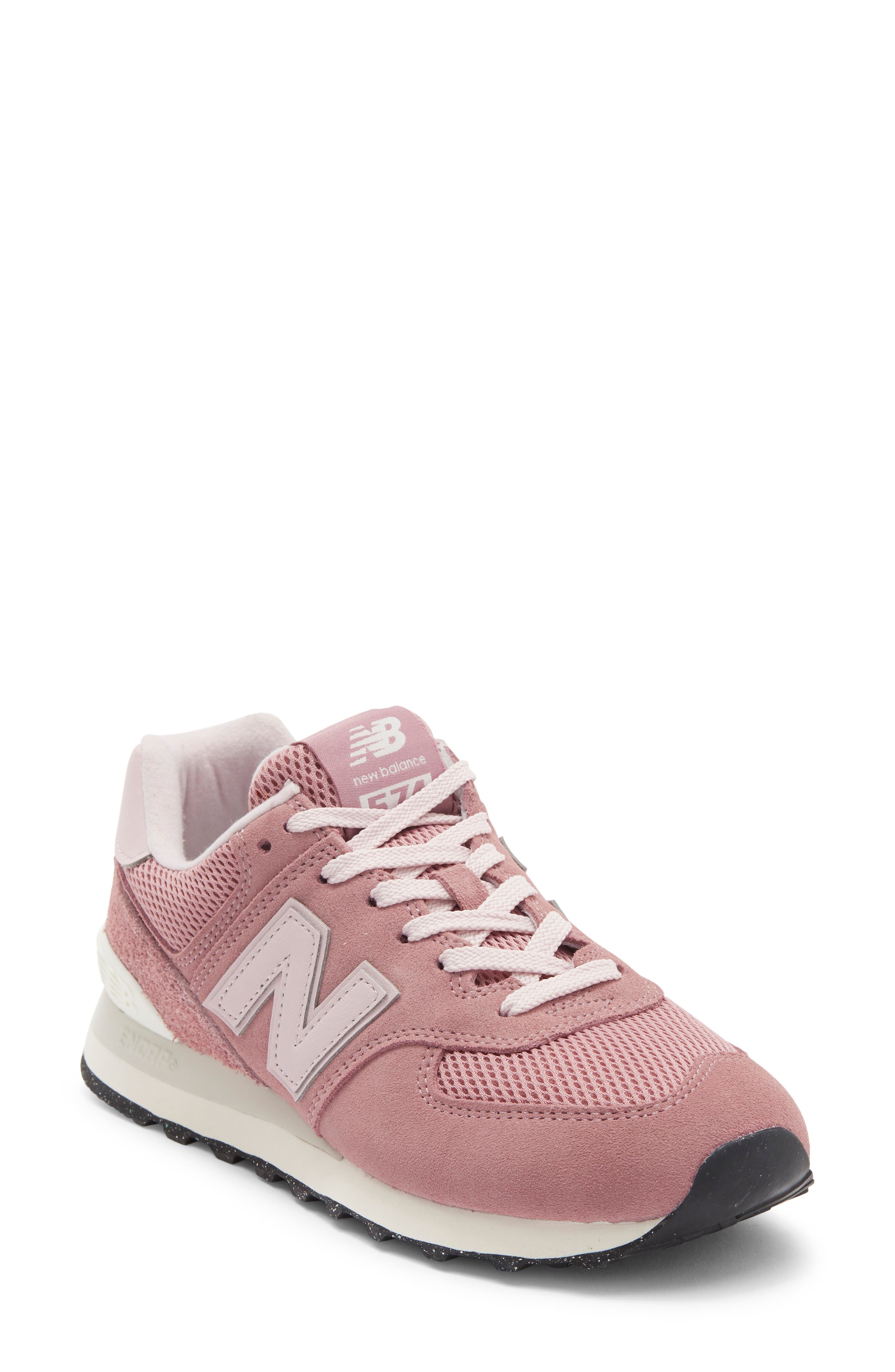 New Balance 574 Sneaker, Main, color, Alpha Pink/Nb White