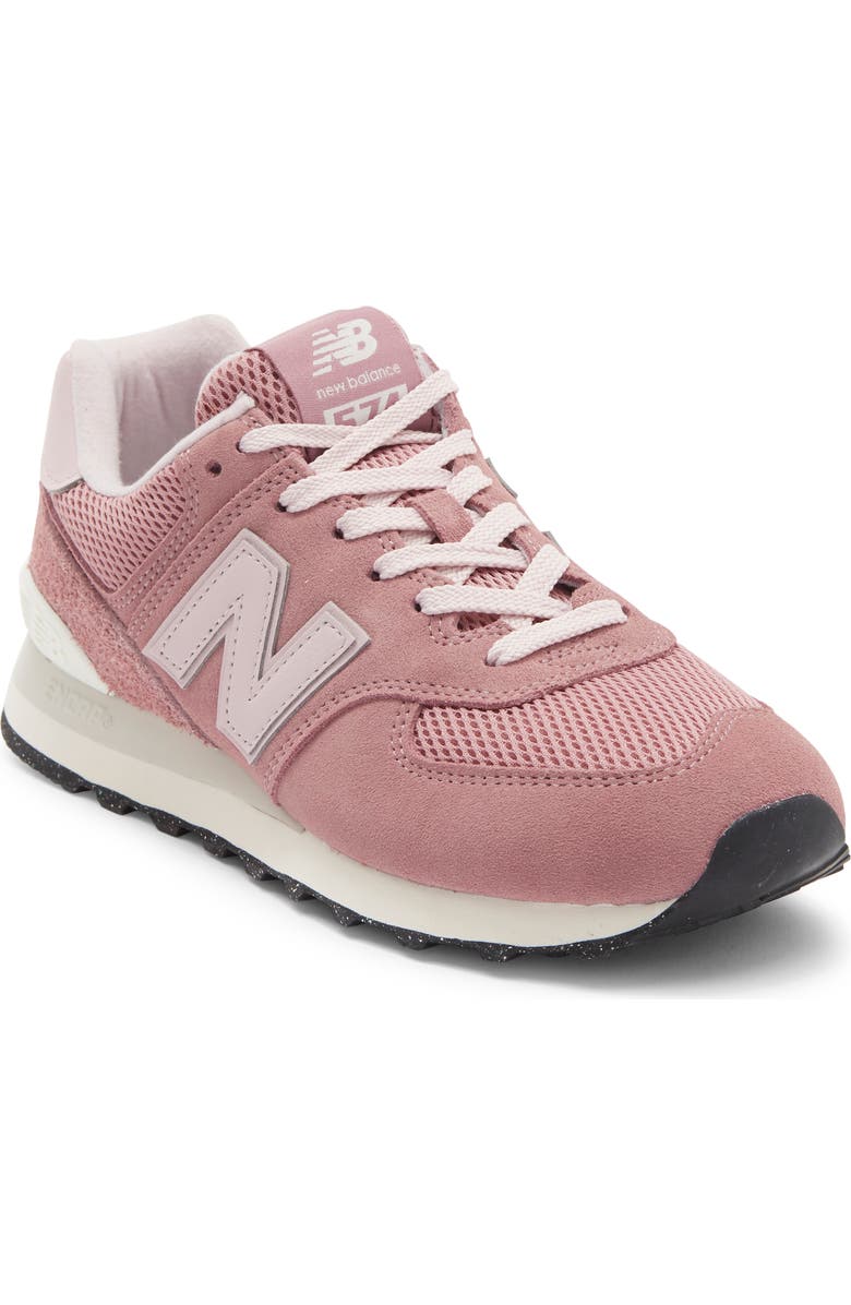 New Balance 574 Sneaker, Main, color, Alpha Pink/Nb White