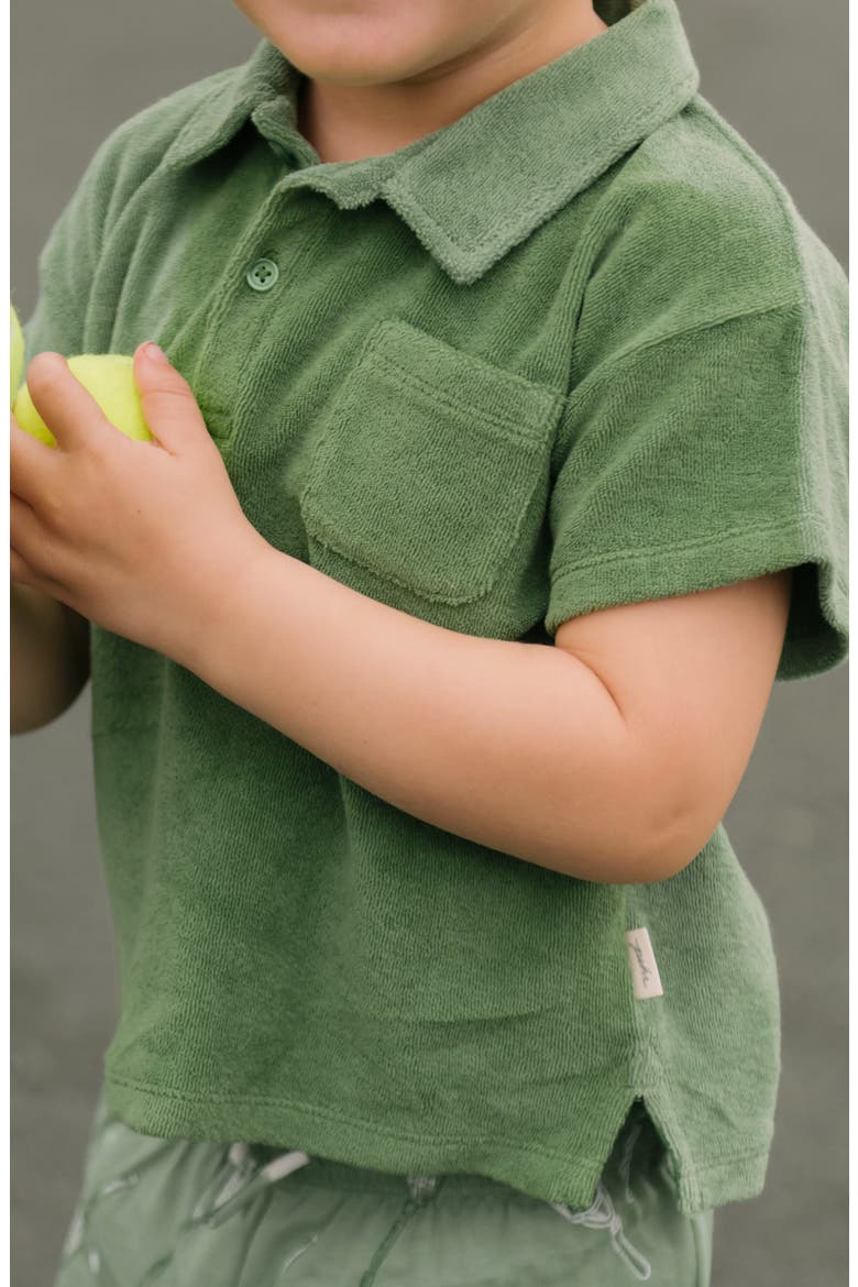 Kids' Organic Cotton Polo, Alternate, color, GRASS
