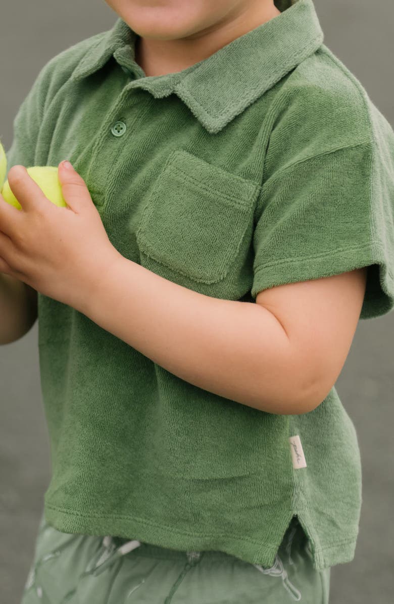 Pehr Kids' Organic Cotton Polo, Alternate, color, Grass