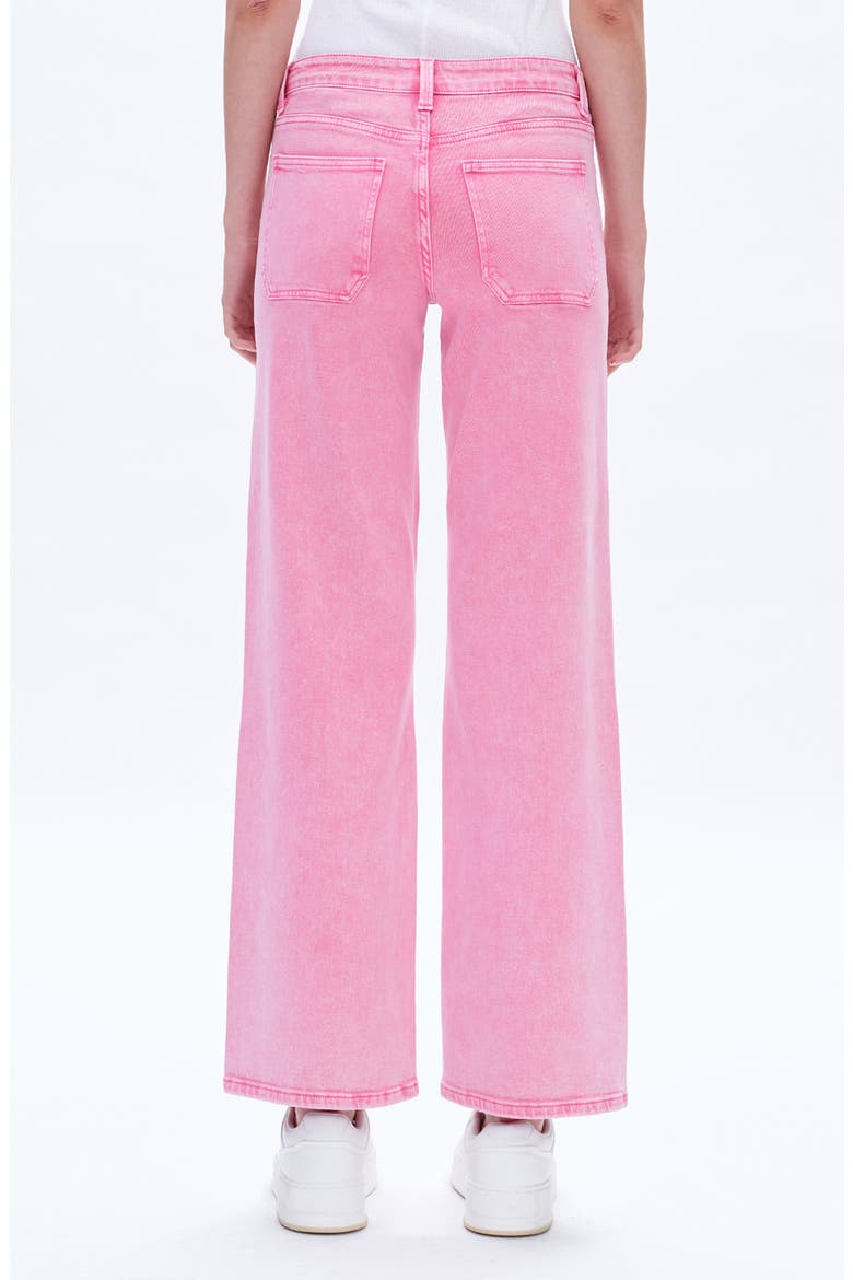 Mid Rise Wide Leg Jeans, Alternate, color, PINK
