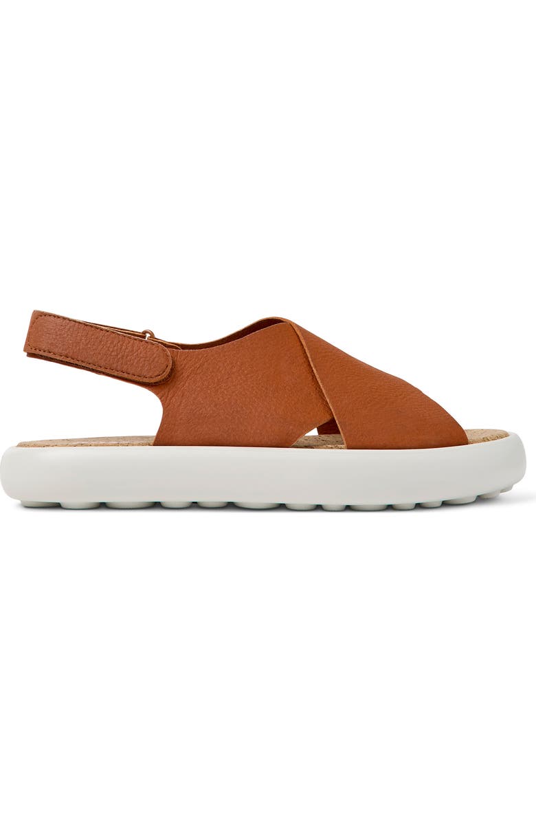 Camper Pelotas Flota Crisscross Slingback Sandal, Main, color, Medium Brown
