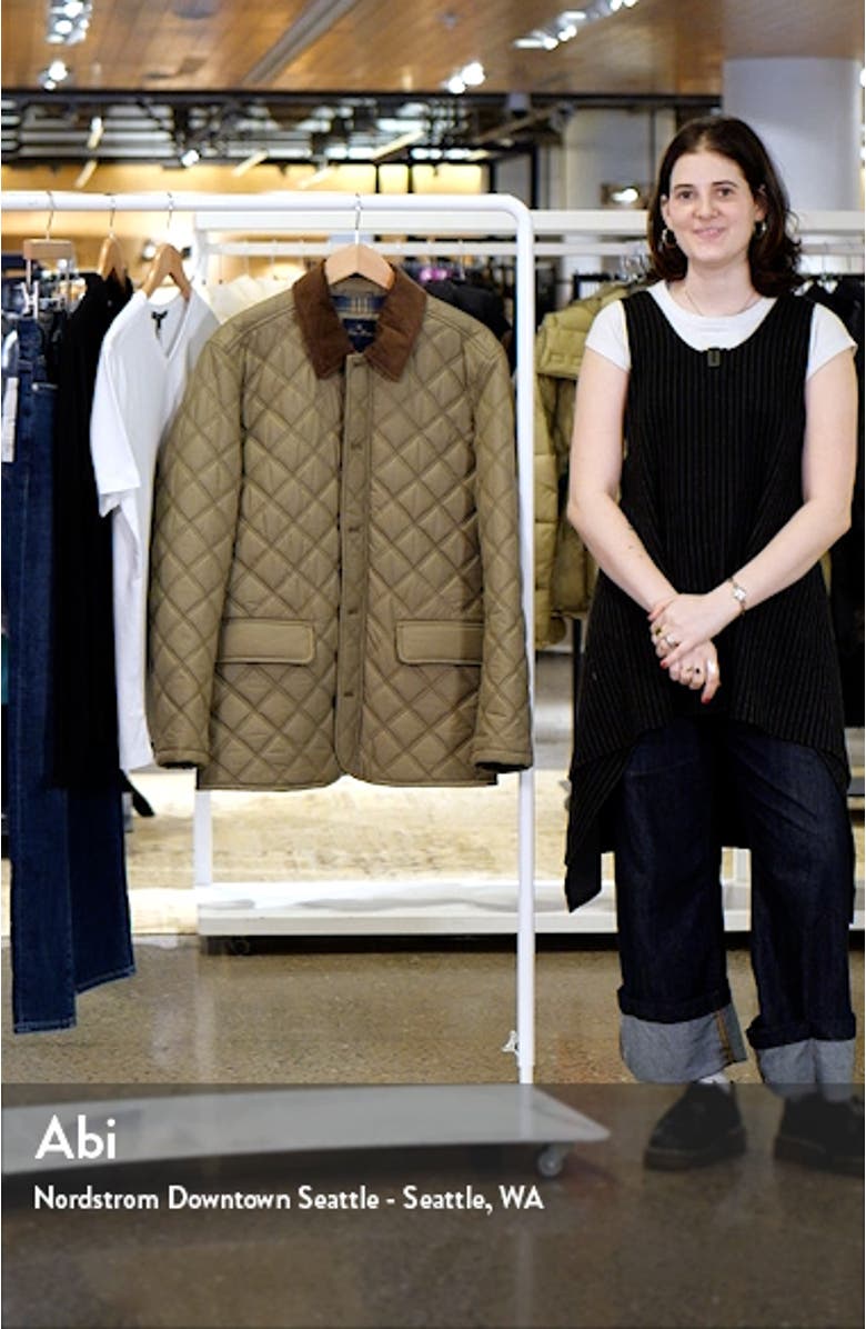 Diamond Quilted Water Repellent Walking Coat, sales video thumbnail