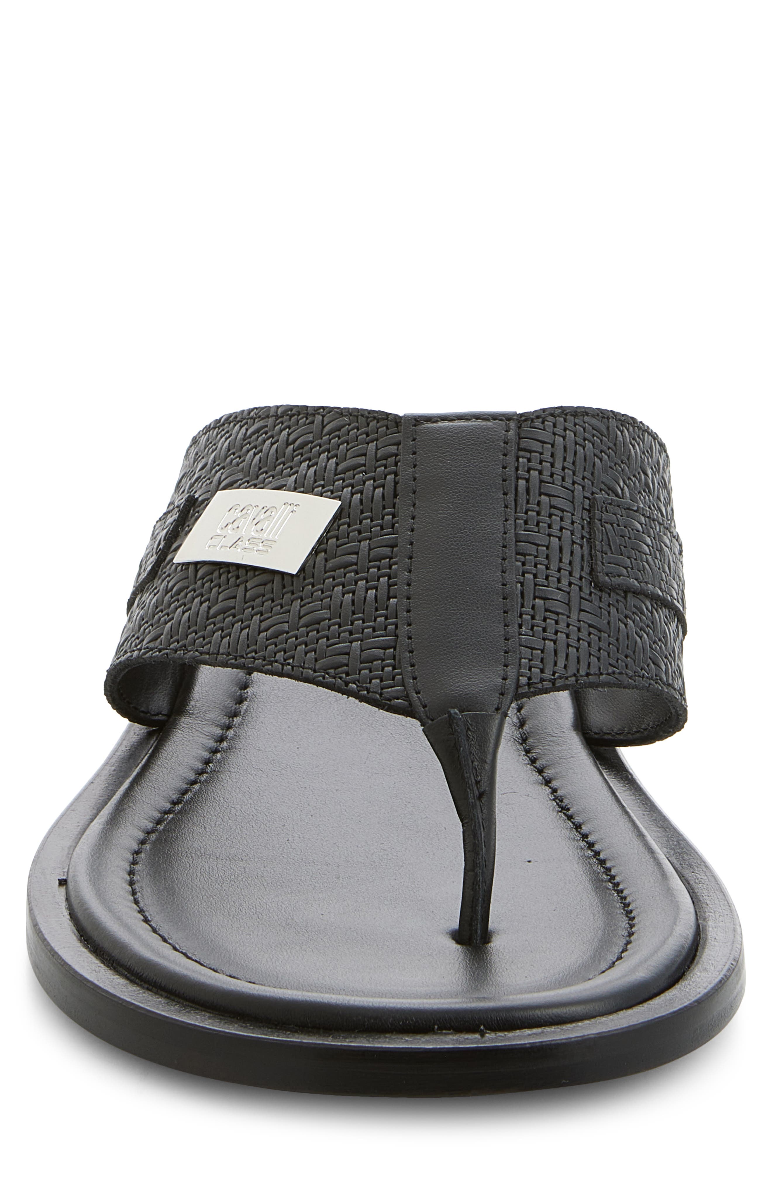 Roberto Cavalli Flip Flop, Alternate, color, Black