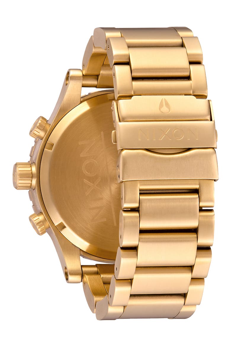 51-30 Chronograph Bracelet Watch, 51mm, Alternate, color, ALL GOLD / BLACK