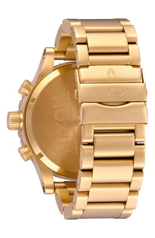 Nixon 51-30 Chronograph Bracelet Watch, 51mm In Gold