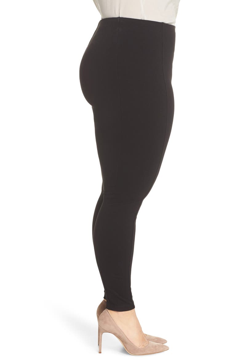 Reese Pintuck Ponte Leggings, Alternate, color, BLACK