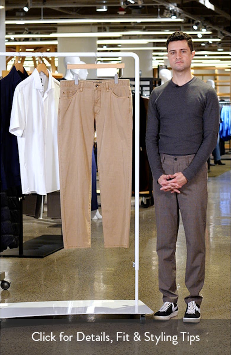 5-Pocket Stretch Cotton Straight Leg Pants, sales video thumbnail
