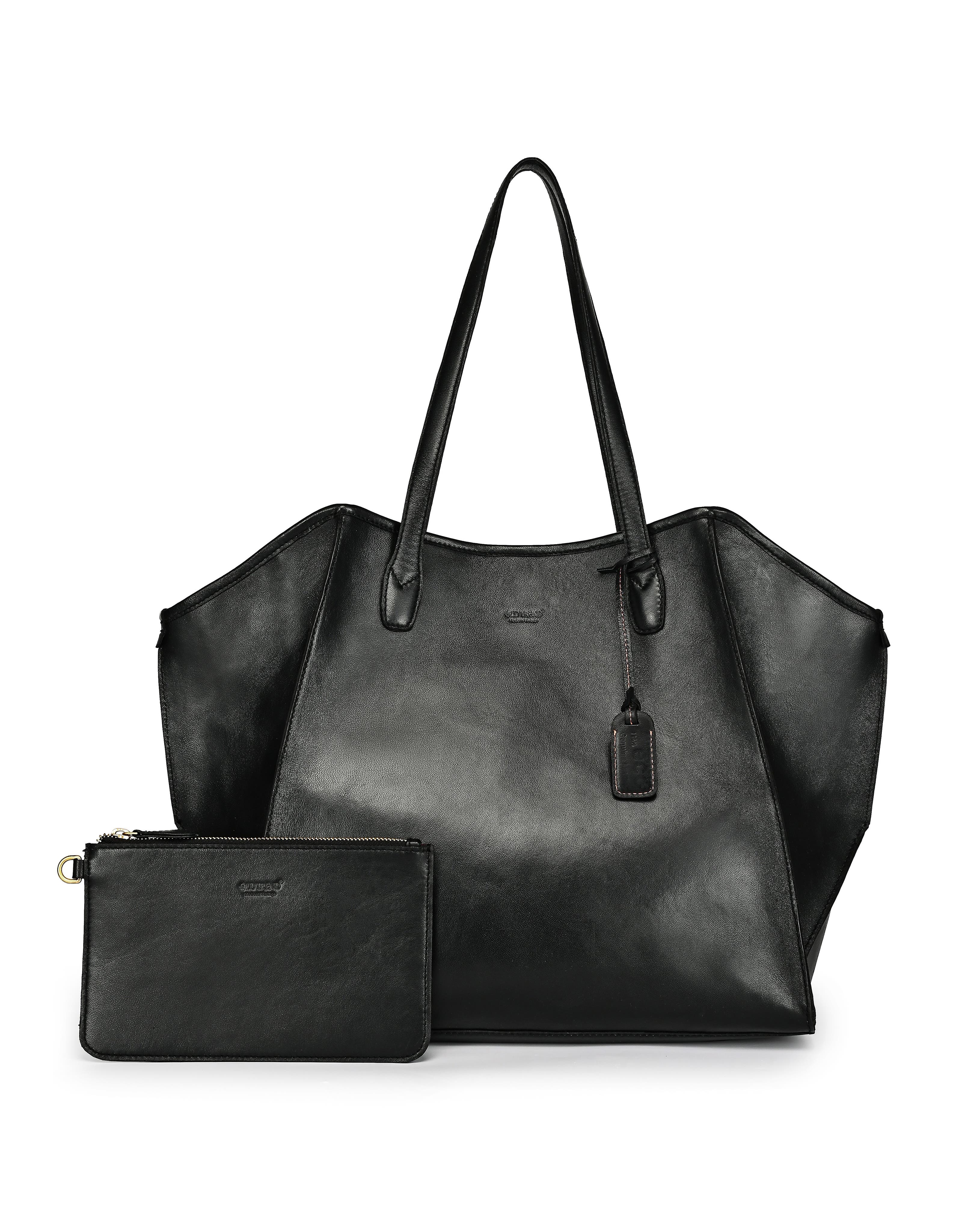 OLD TREND Iris Large Leather Carryall Tote, Main, color, Black