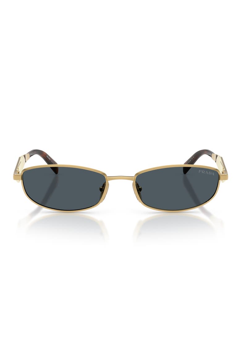 55mm Oval Sunglasses, Main, color, GOLD / DARK GREY