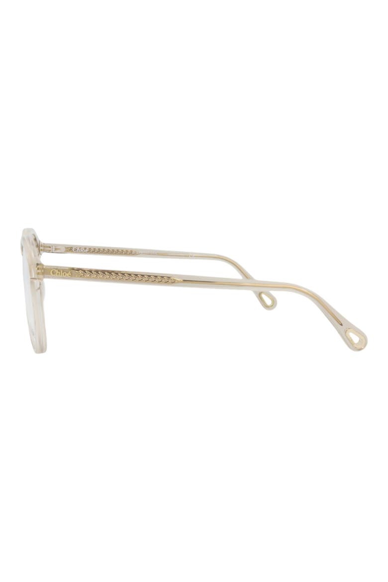 54mm Aviator Optical Glasses, Alternate, color, BEIGE BEIGE TRANSPARENT