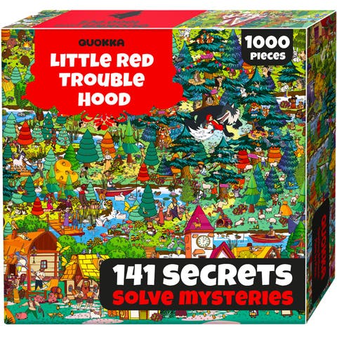 1000 Piece Jigsaw Puzzle for Adults - Alice in Wonderland, Red Riding Hood & Emerald Kingdom