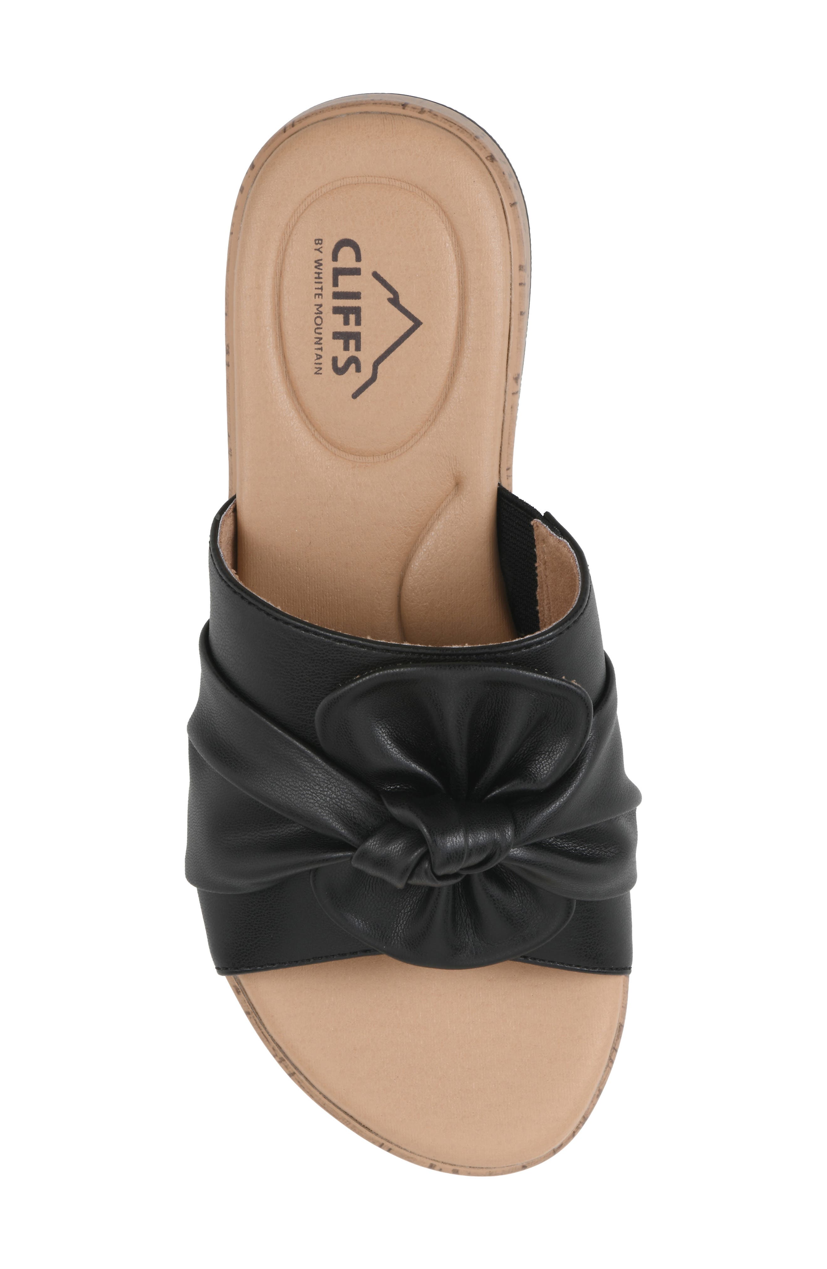 CLIFFS BY WHITE MOUNTAIN Bonelle Slide Sandal, Alternate, color, Black/ Smooth