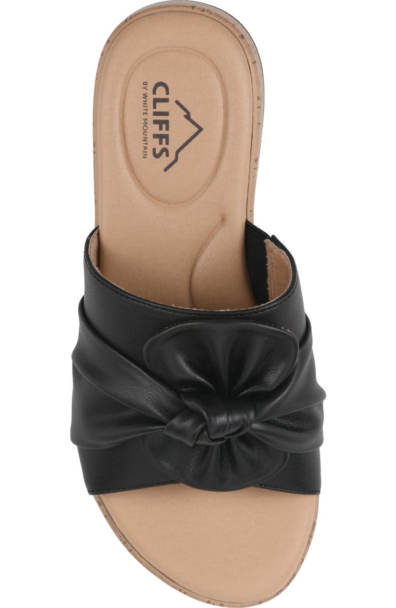 CLIFFS BY WHITE MOUNTAIN Bonelle Slide Sandal, Alternate, color, Black/ Smooth