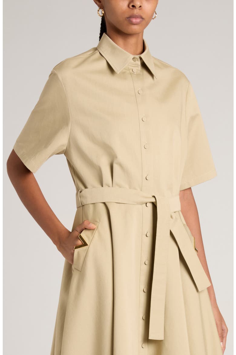 Oversize Cotton & Linen Shirtdress, Alternate, color, CAPPUCCINO FOAM
