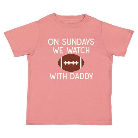 Football Sundays With Daddy Short Sleeve T-Shirt (Baby, Toddler, Little Kid & Big Kid)